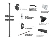 Multibrackets MBFC2X2U-F100 M Floor to Ceiling Mount Pro - Up to 15"-32" Screen Floor to Ceiling Display Mount Multibrackets