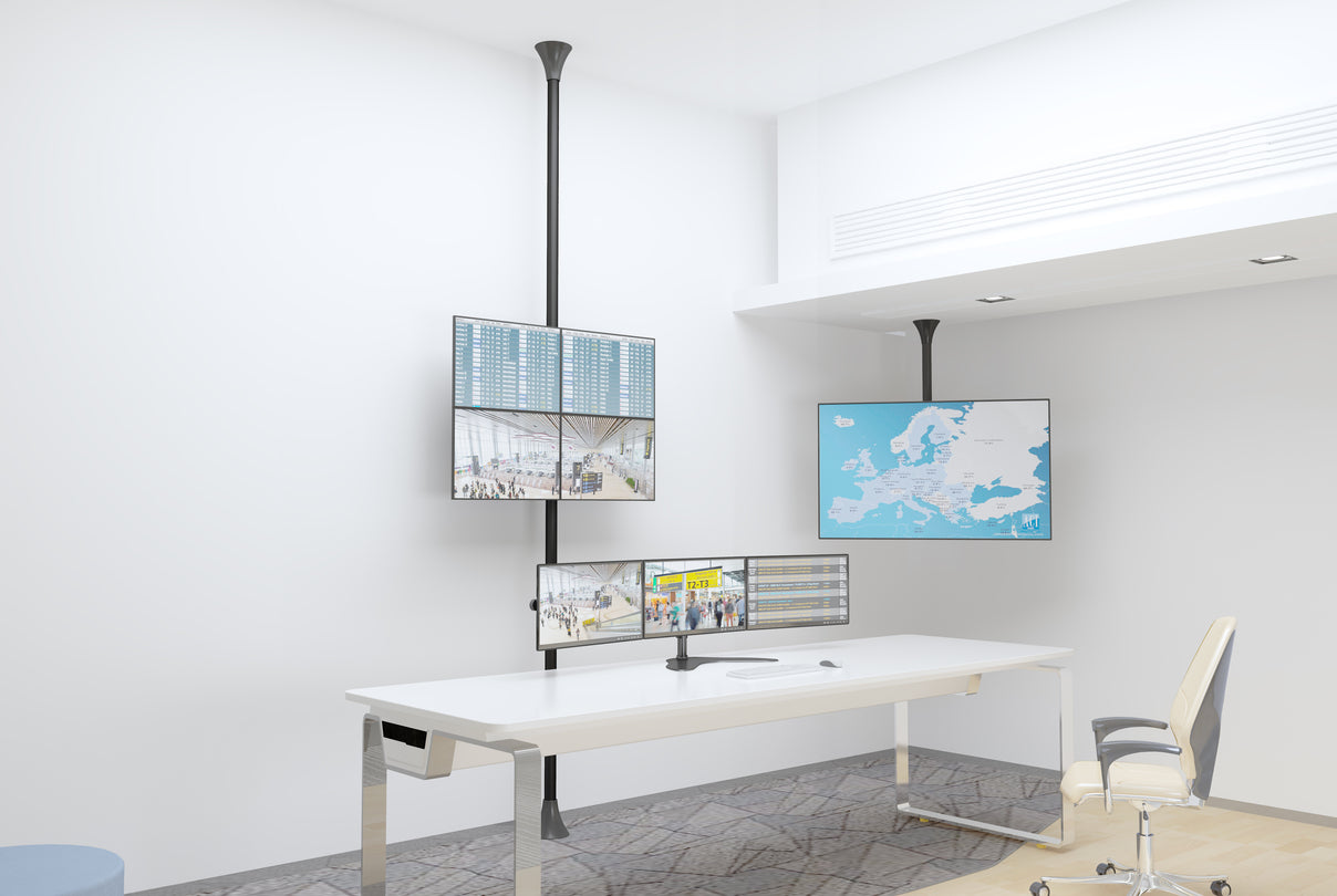 Multibrackets MBFC2X2U-F100 M Floor to Ceiling Mount Pro - Up to 15"-32" Screen Floor to Ceiling Display Mount Multibrackets