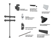 Multibrackets MBFC3X2U-F100 M Floor to Ceiling Mount Pro - Up to 15"-32" Screen Floor to Ceiling Display Mount Multibrackets