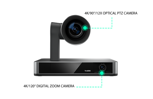 Yealink UVC86 A 4K Dual-Eye Intelligent Tracking Camera for Medium and Large Rooms with Perfect Display