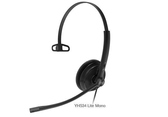 Yealink YHS34MONO Single Ear QD TO RJ9 Headset For Yealink Handsets