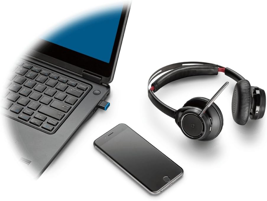 POLY Voyager Focus UC B825-M Wireless Bluetooth Black Headset Headset Poly