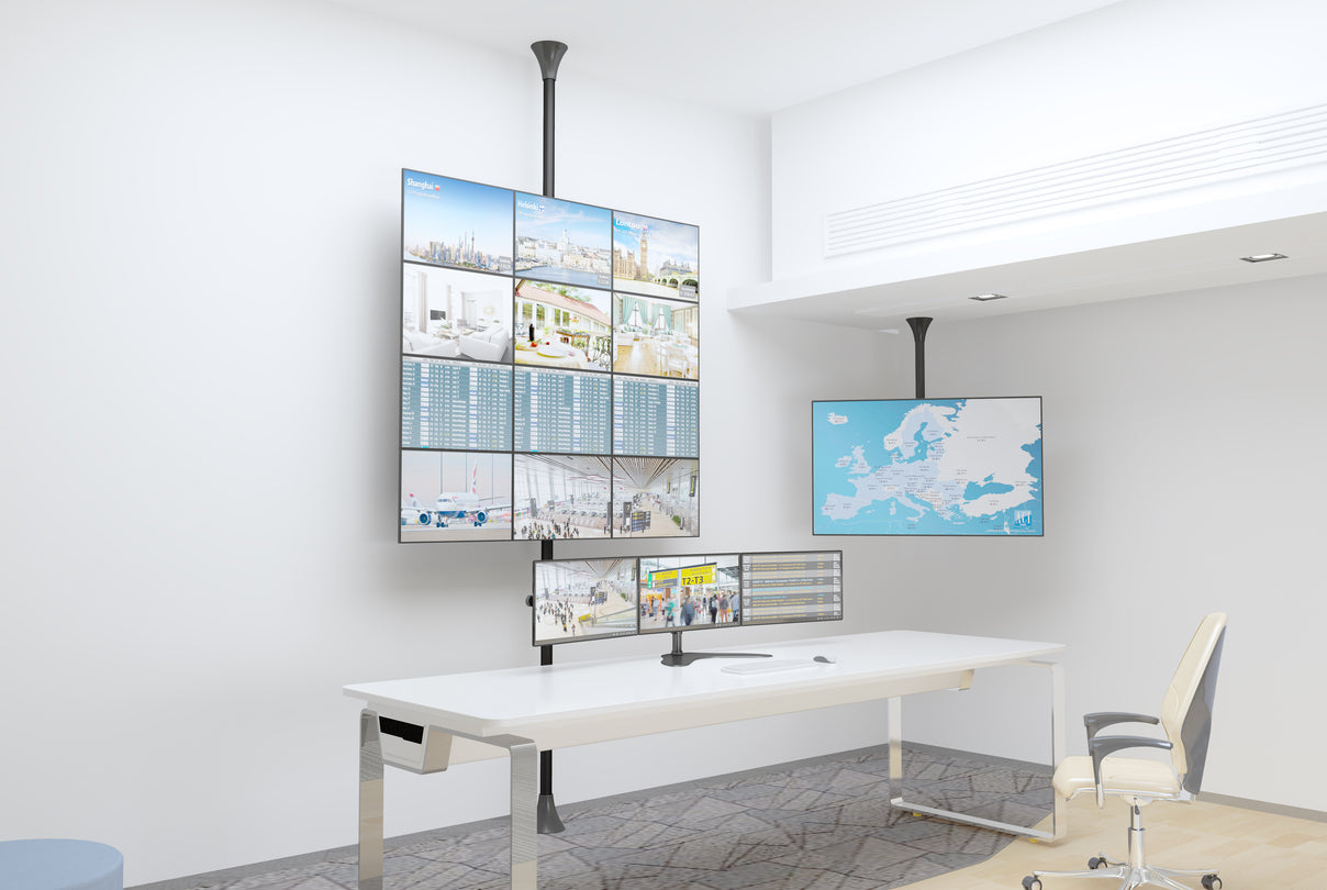 Multibrackets MBFC3X4U-F100 M Floor to Ceiling Mount Pro - Up to 15"-32" Screen Floor to Ceiling Display Mount Multibrackets