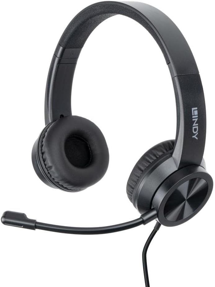 Lindy USB-C Office Headset with USB A to C Adapter | 20439 Headset Lindy
