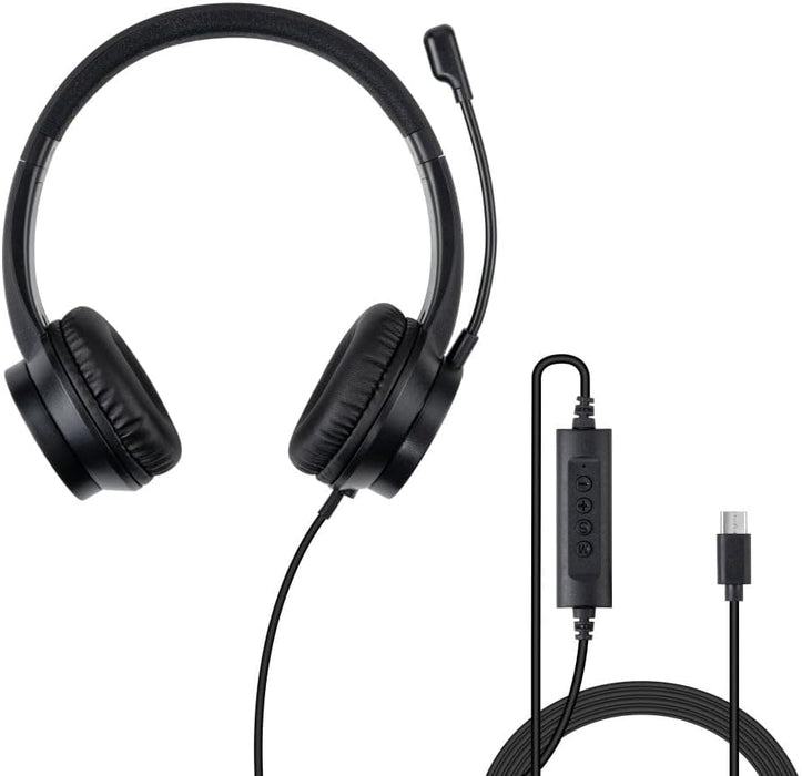 Lindy USB-C Office Headset with USB A to C Adapter | 20439 Headset Lindy