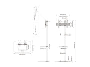 Multibrackets M Pro Dual Pole Floorstand For 75"-98" Screens | 7340234812059