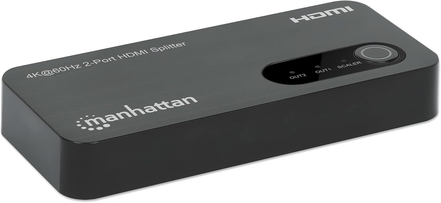 Manhattan 4K@60Hz 2-Port HDMI Splitter with Downscaling | 207614 Splitter Manhattan