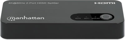 Manhattan 4K@60Hz 2-Port HDMI Splitter with Downscaling | 207614 Video Splitter Manhattan
