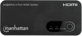 Manhattan 4K@60Hz 2-Port HDMI Splitter with Downscaling | 207614 Video Splitter Manhattan