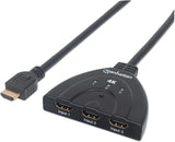 Manhattan 4K@60Hz 3-Port HDMI Switch | 207874