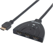 Manhattan 4K@60Hz 3-Port HDMI Switch | 207874 Video Switch Manhattan
