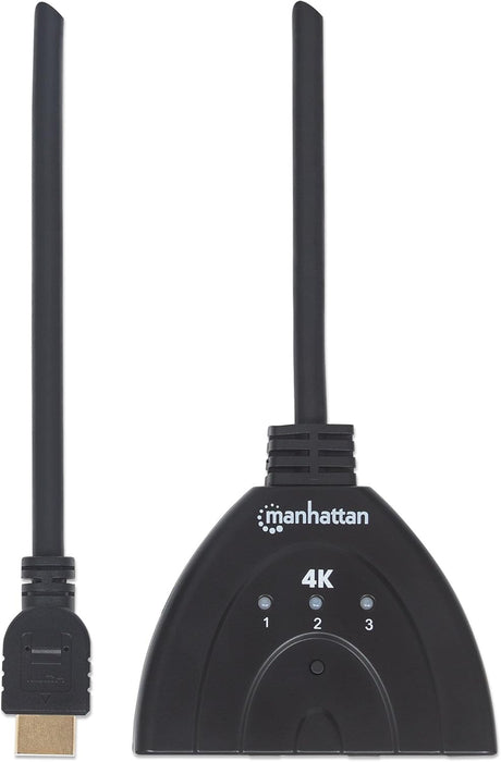 Manhattan 4K@60Hz 3-Port HDMI Switch | 207874 Video Switches Manhattan