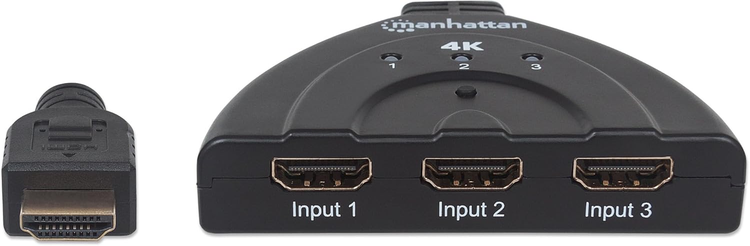 Manhattan 4K@60Hz 3-Port HDMI Switch | 207874 Video Switches Manhattan