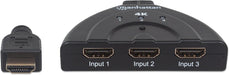 Manhattan 4K@60Hz 3-Port HDMI Switch | 207874 Video Switches Manhattan