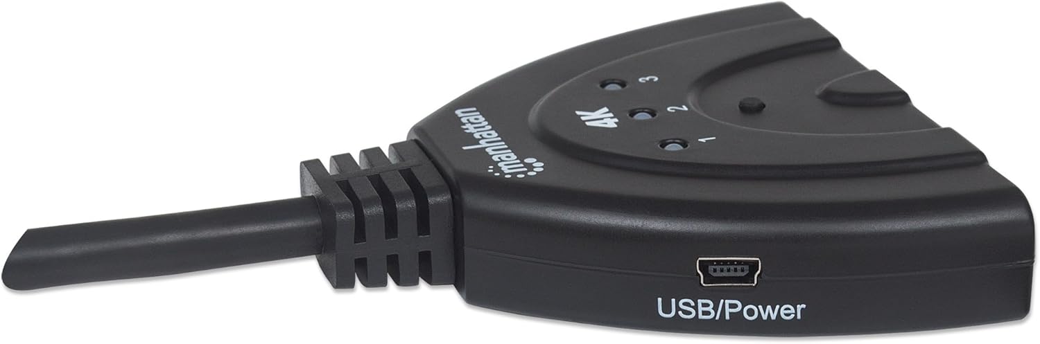 Manhattan 4K@60Hz 3-Port HDMI Switch | 207874 Video Switches Manhattan