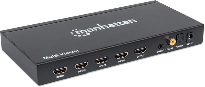 Manhattan 1080p 4-Port HDMI Multiviewer Switch | 207881 Video Switch Manhattan