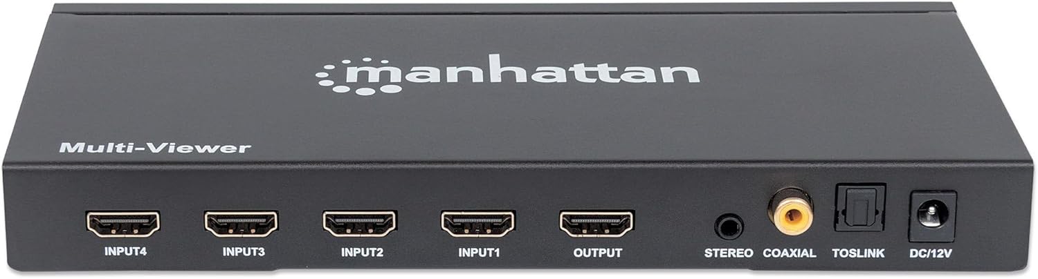 Manhattan 1080p 4-Port HDMI Multiviewer Switch | 207881 Video Switch Manhattan