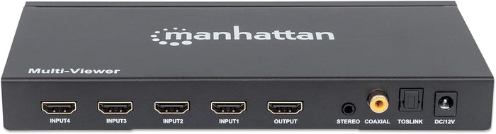 Manhattan 1080p 4-Port HDMI Multiviewer Switch | 207881 Video Switch Manhattan