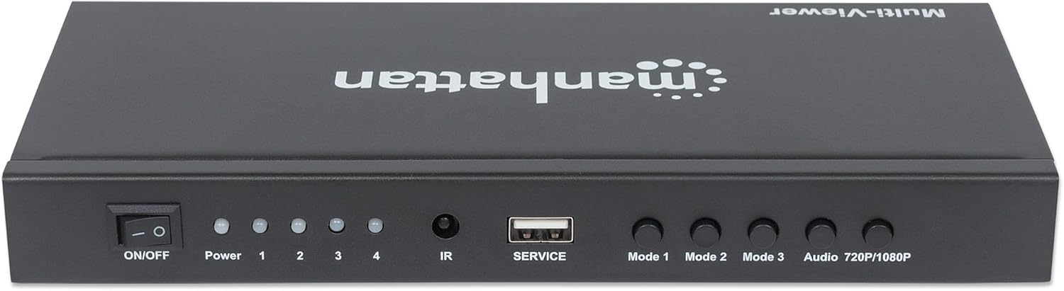 Manhattan 1080p 4-Port HDMI Multiviewer Switch | 207881 Video Switch Manhattan