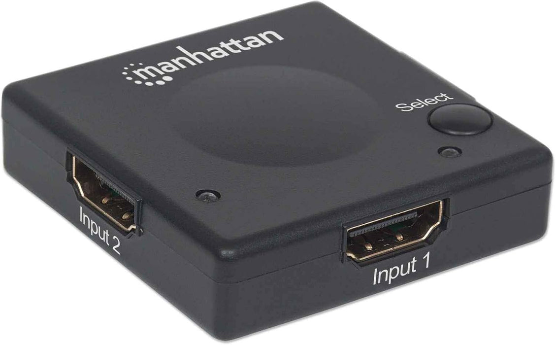 Manhattan 207911 2-Port HDMI Switch | 1080p | Auto & Manual Switching Video Switches Manhattan