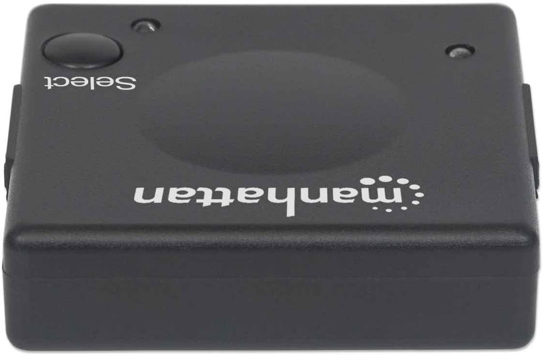 Manhattan 207911 2-Port HDMI Switch | 1080p | Auto & Manual Switching Video Switch Manhattan