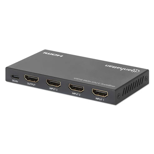 Manhattan 4K@60Hz 3-Port HDMI Switch | 208222 Video Switch Manhattan