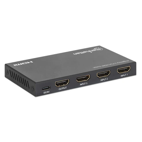 Manhattan 4K@60Hz 3-Port HDMI Switch | 208222 Video Switch Manhattan