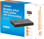 Manhattan 4K@60Hz 4-Port HDMI Splitter with Downscaling | 208369 Splitter Manhattan