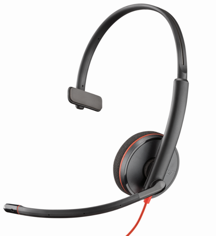 POLY Blackwire C3210 USB Type-A Black Wired Headset | 209744-201 Headset Poly