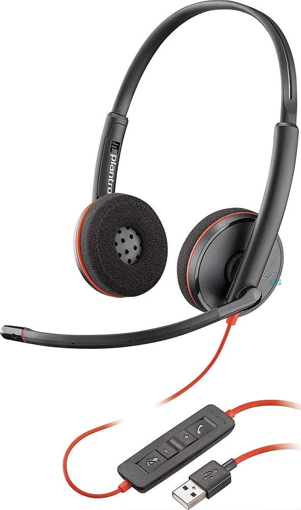 POLY Blackwire 3220 Stereo USB-A Headset | 209745-101 Headset Poly