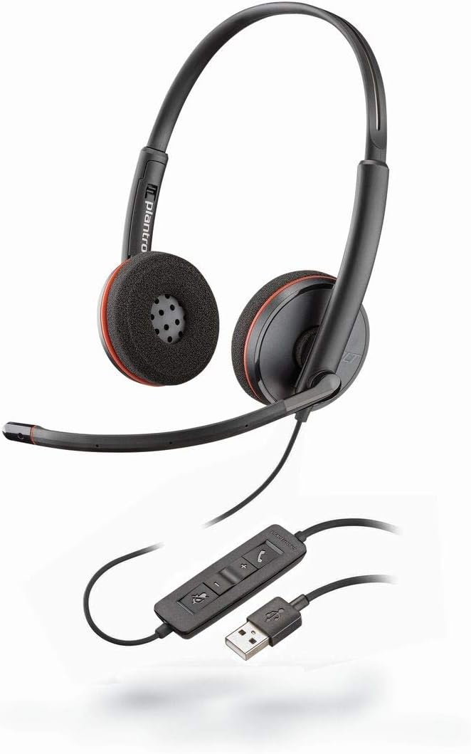 POLY Blackwire C3220 USB Type-A Wired Headset | 209745-104 Headset Poly