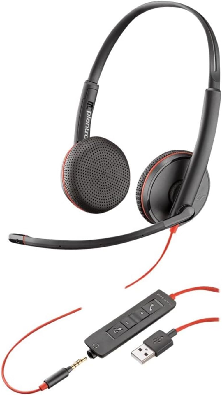 Poly Blackwire 3225 USB Type-A Wired Headset | 209747-22 Headset Poly