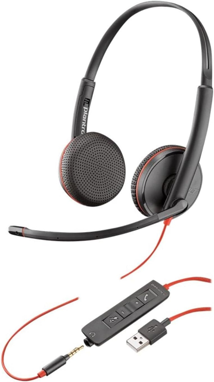 Poly Blackwire 3225 USB Type-A Wired Headset | 209747-22 Headset Poly