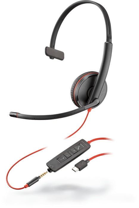 Poly Blackwire C3215 Wired Black Headset