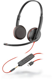 Poly Blackwire C3225 Wired Black Headset Headset Poly