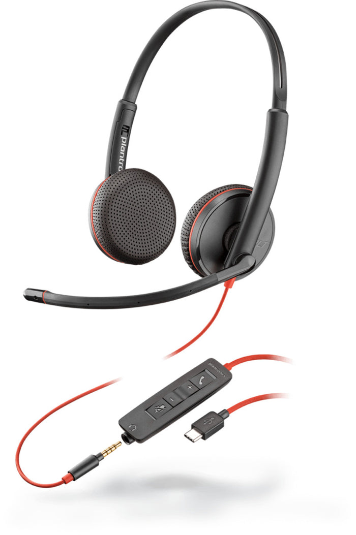 Poly Blackwire C3225 Wired Black Headset Headset Poly