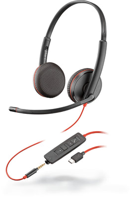 Poly Blackwire C3225 Wired Black Headset Headset Poly