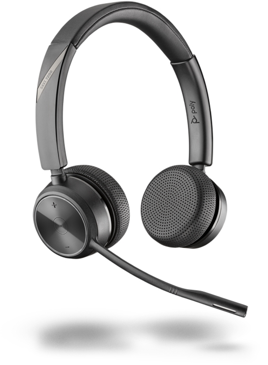 POLY 7220 Wireless Head-band Office/Call center Black Headset Headset Poly