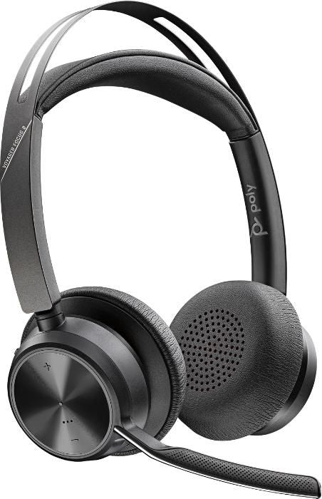 POLY Voyager Focus 2 UC Wired & Wireless USB Type-A Bluetooth Headset | 213726-01 Headset Poly