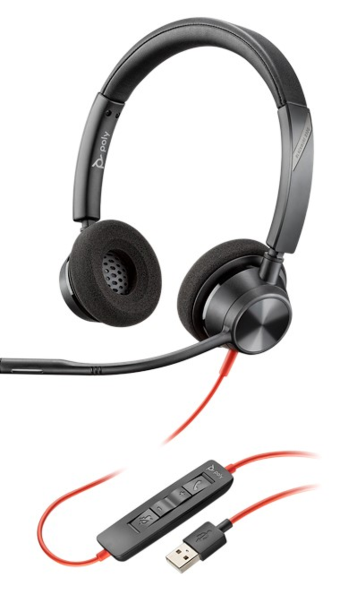 Poly Blackwire 3320 USB Type-A Wired Headset | 213934-01 Headset Poly