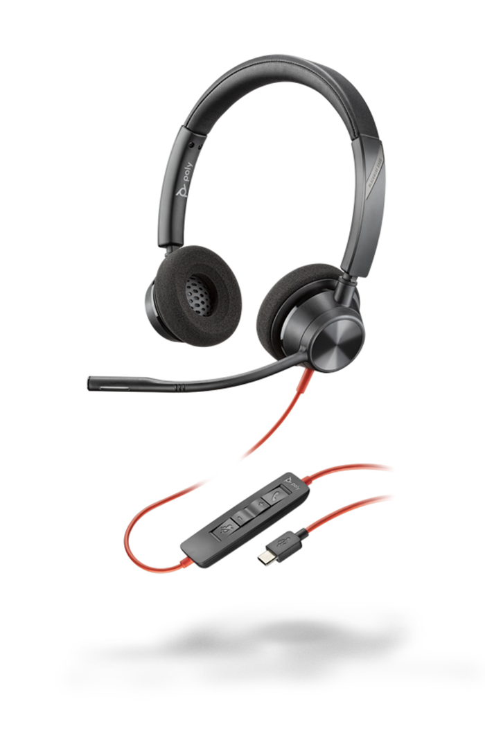POLY Blackwire 3320 Wired USB Type-C Black Headset | 213935-01 Headset Poly
