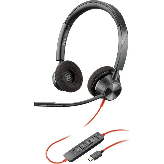 POLY Blackwire 3320 Wired USB Type-C Black Headset Headset Poly