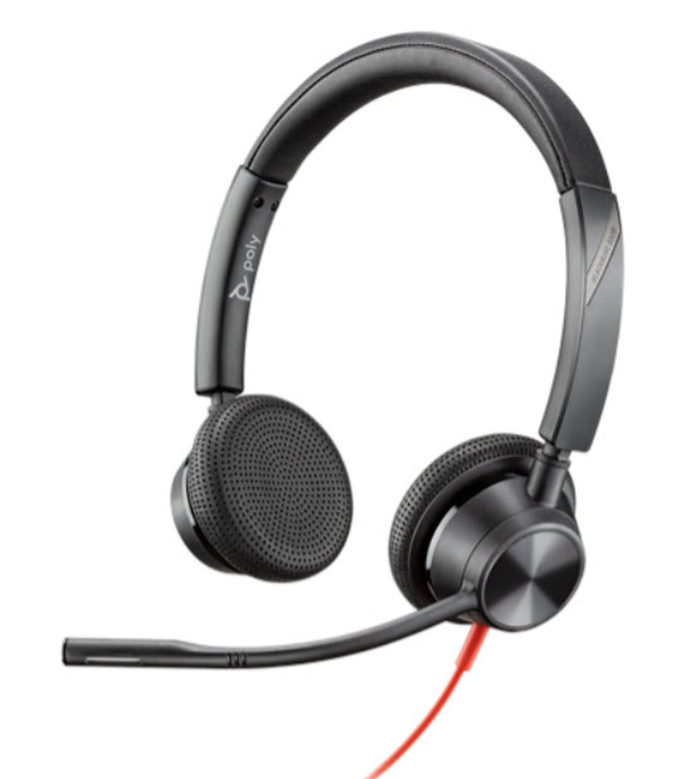 Poly Blackwire 3325 Wired USB Type-A Black Headset | 213938-01 Headset Poly