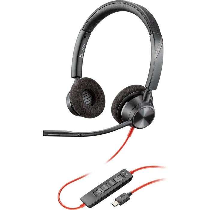 Poly Blackwire 3320 Microsoft Teams Certified USB-C Headset | 214013-101 Headset Poly