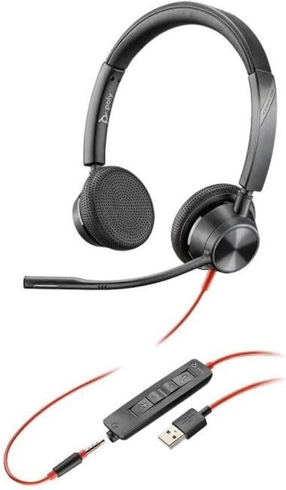 Poly Blackwire 3325 Microsoft USB Type-A Wired Headset Headset Poly