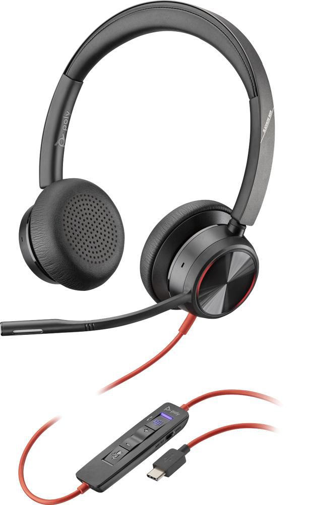 Poly Blackwire 8225 USB Type-C Wired Headset Headset Poly