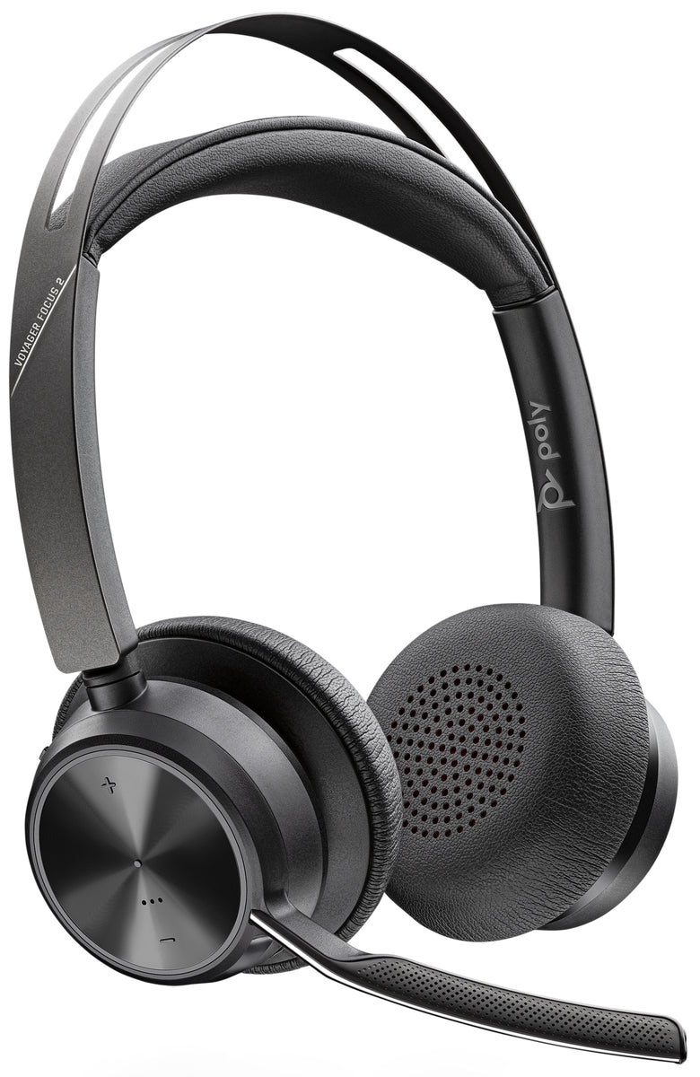 POLY Voyager Focus 2 UC Wired & Wireless USB Type-C Bluetooth Black Headset Headset Poly