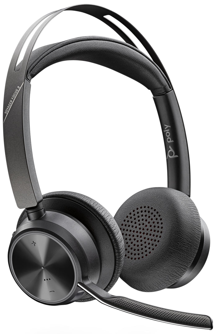 POLY Voyager Focus 2 UC Wired & Wireless USB Type-C Bluetooth Black Headset Headset Poly