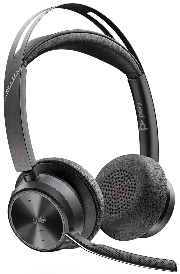 POLY Voyager Focus 2 UC Wired & Wireless USB Type-C Bluetooth Headset and Charging Stand | 214433-02 Headset Poly