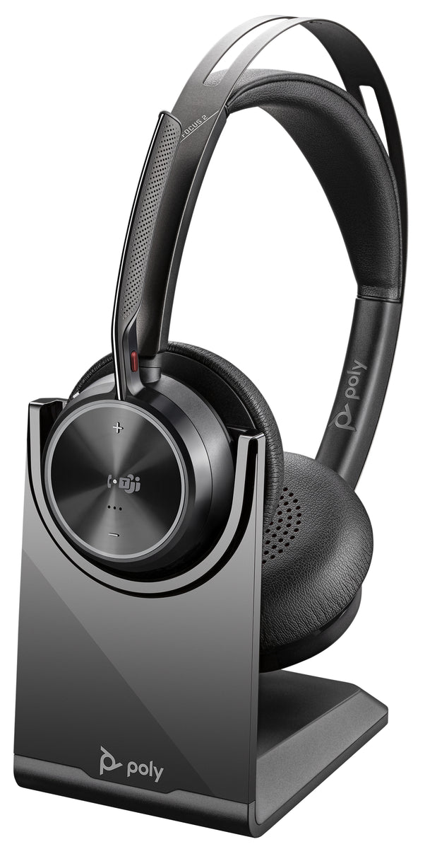 POLY Voyager Focus 2 UC Wired & Wireless USB Type-C Bluetooth Headset and Charging Stand | 214433-02 Headset Poly